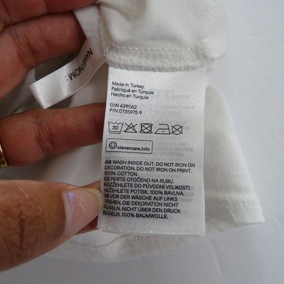 H&M Unicorn University T-Shirt Reversible Sequins Girls Size 8-10 Yrs White - Picture 5 of 5